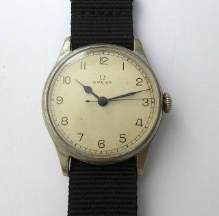 Omega Rare Vintage Military Navy British Pilots Hs Watch 1940