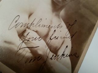 Rare c1900 Signed Photo of Tom Jenkins,  America ' s Greatest Wrestler Autograph 3