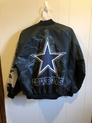 Rare Vintage Dallas Cowboys Chalkline Fanimation Nfl Football Jacket Xl Retro