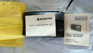 VTG SANYO RP8900 Multi - Band FM/MW/SW 8 Band Receiver w/ Box Looks JAPAN 5
