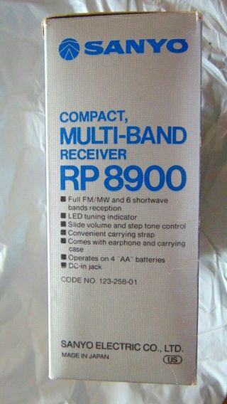 VTG SANYO RP8900 Multi - Band FM/MW/SW 8 Band Receiver w/ Box Looks JAPAN 6