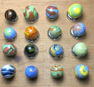 Marbles: Vintage Group Cac Christensen Agate Marbles Look