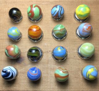 Marbles: Vintage Group CAC Christensen Agate Marbles LOOK 2