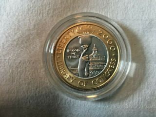 Library Of Congress Bu $10.  00 Bi - Metallic Coin Mintage 6,  683 Rare Gold And Plat