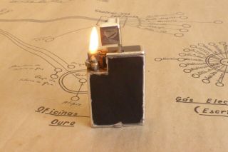 Vintage very rare silver plated and lacquer 1930 ' s DUNHILL Savory/Handy lighter 2