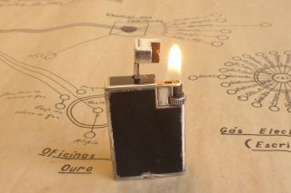 Vintage very rare silver plated and lacquer 1930 ' s DUNHILL Savory/Handy lighter 3