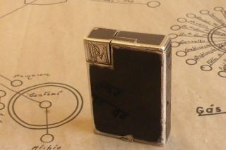 Vintage very rare silver plated and lacquer 1930 ' s DUNHILL Savory/Handy lighter 5