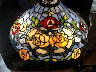 16 " Vintage Tiffany Style Wisteria Stained Glass Lamp Shade