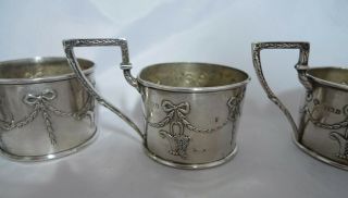 Edwardian Silver Tea Glass Holders William Hutton Birmingham 1908 170g A691217