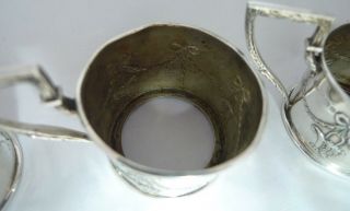 Edwardian Silver Tea Glass Holders William Hutton Birmingham 1908 170g A691217 4