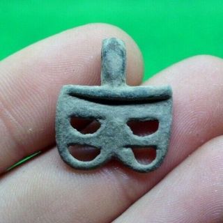 Ancient Celtic Roman Bronze Openwork Amulet Pendant - 200/100 Bc