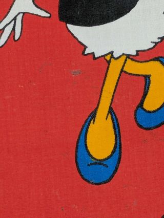 VTG RARE 60s 70 Disney Curtain Cotton Fabric Craft Dumbo Mickey Mouse Pluto 3