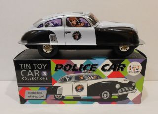 Tin Wind Up Police Patrol Car