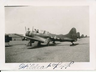 Wwii 1944 Usaaf Atc 7th Fs Bismark Nd Airplane Photo F4f Wildcat Tail 254882