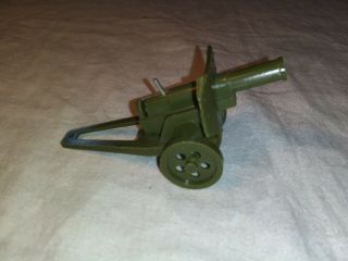 Vintage Made in Japan Plastic Toy Military Cannon Spring Loaded 4 inches long 3