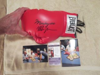 Muhammad Ali & Mike Tyson Signed Boxing Glove Jsa & Steiner Certifed Very Rare
