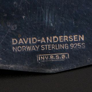 Sterling Silver NORWAY DAVID ANDERSEN Enamel Thor ' s Hammer Modernist Pendant 35g 6