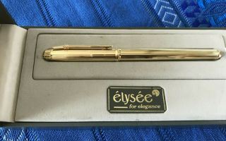 Elysee Parthenon 18k Goldplated Fountain Pen - Nib - Vintage élysée