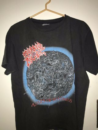 True Vintage Morbid Angel Altars Of Madness American Madness 1991 Tour Shirt Xl