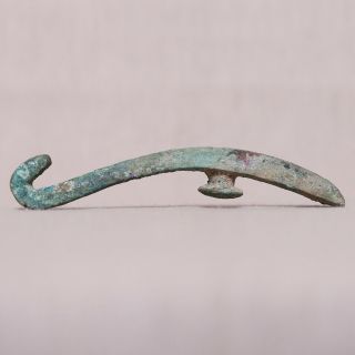 Rare Archaic Chinese Han Dynasty Bronze Ware Old Hook On Waist Belt Hb40