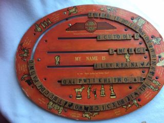 Vintage Cressco Board Teaching Tool Letters Numbers Children 21853