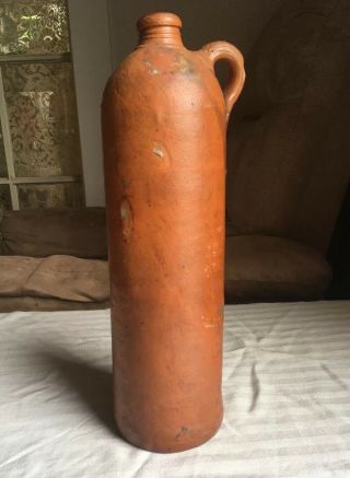 Antique Vintage Stoneware Pottery Liquor Bottle Jug Crock