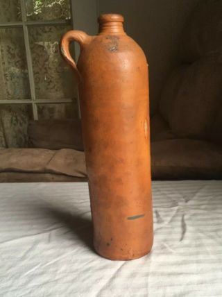 Antique Vintage Stoneware Pottery Liquor Bottle Jug Crock 3