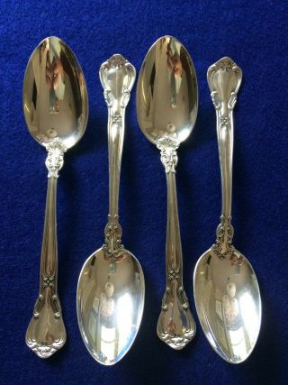Gorham Chantilly Sterling - Set Of Four (4) Oval Soup/desert/place Spoons