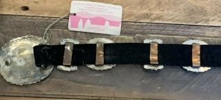 Vintage BEGAY Turquoise and Sterling Silver Concho Belt 221 grams 5