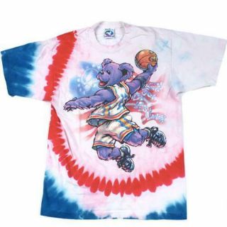 Vintage Grateful Dead Basketball Bear T - Shirt 1996 Dunk Dead Head Jerry Garcia