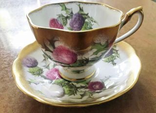 Collectible Queen Anne Bone China Footed Tea Cup And Saucer Made In England