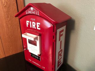 Vintage Gamewell Fire Alarm Box 100 Complete W/key