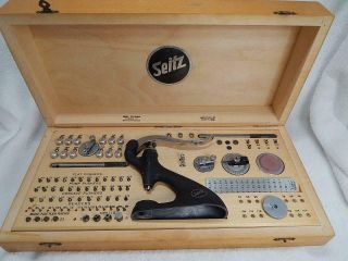 Vintage Seitz Deluxe Large Friction Jeweling Set Watchmakers Tools