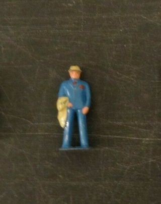 Lionel Barclay Manoil Lead Figure Male Passenger Blue W/ Hat Vintage L@@k