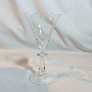 Antique American Button Wafer Stem Wine Glass Goblet Early 1800s