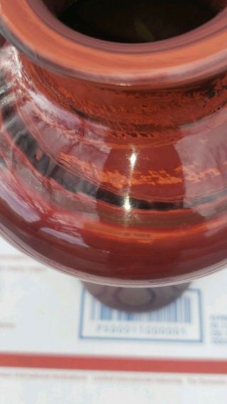 QING DYNASTY Chinese Peking Glass RED SWIRL Realgar Vase 7