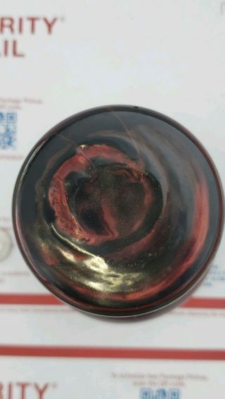 QING DYNASTY Chinese Peking Glass RED SWIRL Realgar Vase 8