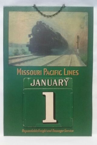 Antique Railroad Calendar Missouri Pacific Lines -