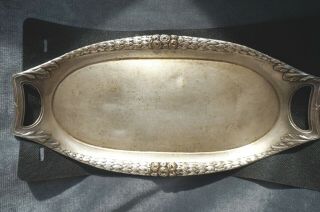 F.  W.  Quist,  Art Nouveau Metalware Silver - Plated Platter Dish Tray For Decanter/jug