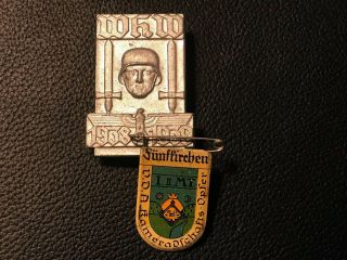 2x Interesting German Wwii Periode Metal Tinnie " Whw 1938 - 39 And Vda K.  Opfer "