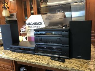 Vintage Magnavox As9506 Turntable Cassette Tape Deck Record Player Combo Stereo