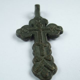 Russian Ancient Artifact Bronze Cross Ic Xc