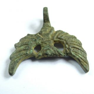 Roman Artifact Bronze Pendant Gladiator Amulet With Eagle Wings