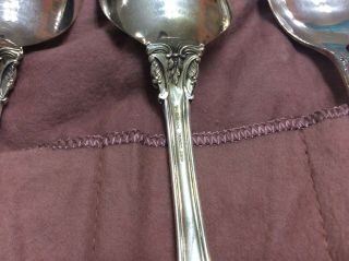 Antique Gorham King Edward Sterling Silver Serving Spoons with Butter Knife 6