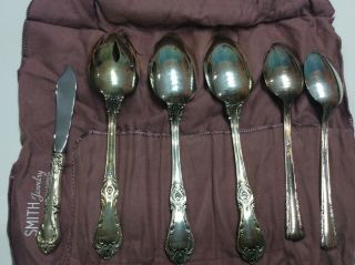 Antique Gorham King Edward Sterling Silver Serving Spoons with Butter Knife 8