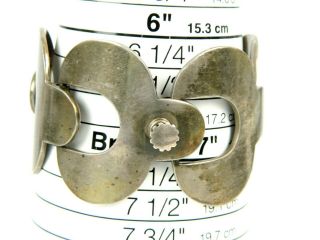 Vintage Hans Hansen Denmark 925S Sterling Silver Modernist Curved Link Bracelet 10