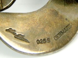 Vintage Hans Hansen Denmark 925S Sterling Silver Modernist Curved Link Bracelet 5