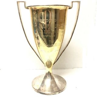 9” Antique 1921 Baby Shop Competition Loving Cup Wilcox Silver Plated Trophy