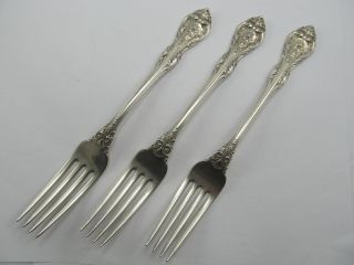 Gorham King Edward Sterling Silver Vintage 3 Fine Forks 7 ¾” V Good Cond