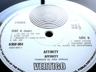 Affinity Linda Hoyle Uk 1st Ever Vertigo Stereo Y B Top Audio Ultra Rare